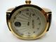 Wow Vintage Regulateur Regulator Gold Einzeigeruhr Armbanduhr Lederband Armbanduhren Bild 3
