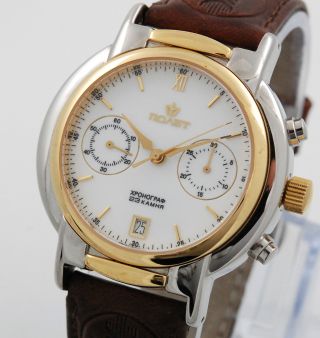 Poljot Chronograph Herren Armbanduhr Handaufzug Russia Watch Bild