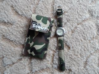 Kinderuhr Armbanduhr Scout Militär Design Bild