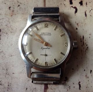 Vintage Croton Equator Armband Uhr Gesicht Look Bild