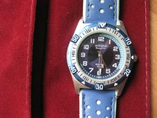 Adora Kinderuhr Mit Leder Armband - Uhr Kinder Armbanduhr Blau Analog Bild