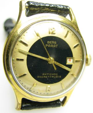 Alte Mechanischeberg Parat Herren - Armbanduhr Aus Den 60er Jahren Bild