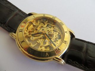 Schöne Dugena Skelett Armbanduhr Unisex Schweiz Quarz Gold Bild