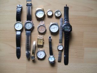 Armbanduhr Konvolut 13 Sück Verschiedene Defekte Meistr - Anker Bastler Sammlung Bild