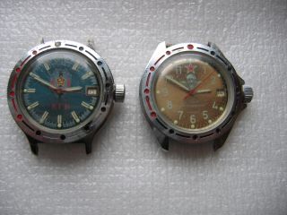2 St.  Russische Komandirskie Armbanduhr Automatic Und Handauzug Bild