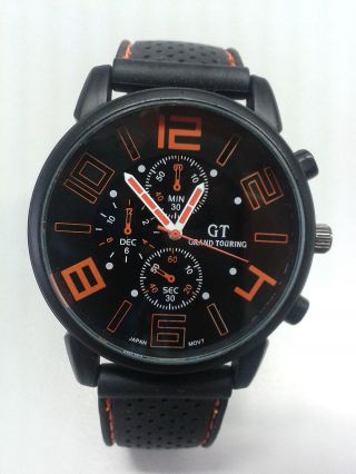 Armbanduhr Schwarz/orange Bild