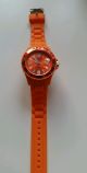 Uhr Silikon Orange Damenuhr Herrenuhr Armbanduhren Bild 2