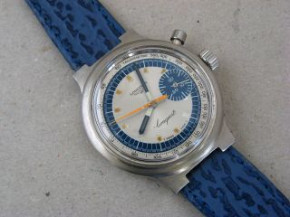 Longines Conquest Chronograph Olympic Games Munich 1972 Vintage Wrist Watch Bild