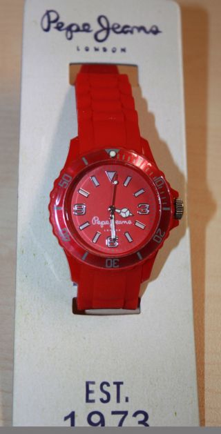 Pepe Jeans Coole Armbanduhr Für Kids Rot Bild