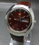 Dunkel Roter Rado Companion 25 Jewels Mit Tag/datumanzeige Mechanische Uhr Armbanduhren Bild 4