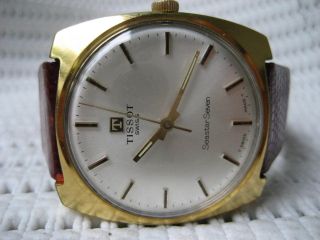 Tissot Seastar Seven Vergoldet 20mkr,  Vintage Armbanduhr Hau Top Swiss Made Bild