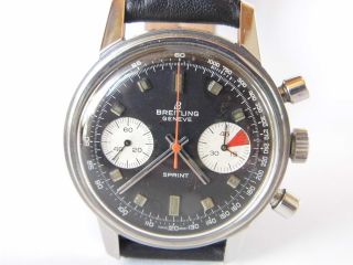 Hau,  Breitling Sprint Chronograph Handaufzug Valjoux 7733,  Läuft Gut,  Vintage Bild