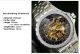 Jaragar Herrenuhr Automatik Edelstahl Armband Silber Mechanisch Skelett Armbanduhren Bild 3