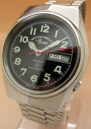 West End Watch Sowar Prima Mechanische Automatik Uhr Tages - Und Datumanzeige Bild
