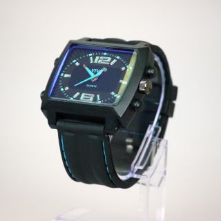Herren Vive Xl Armbanduhr Hochwertig Schwarz Blau Watch Uhr Massiv D Bild