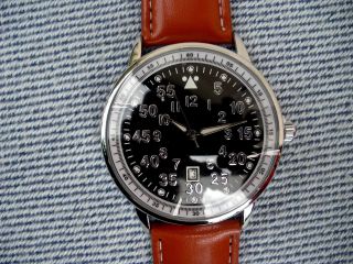 Edle Fliegeruhr Airborne Datumsanzeige,  Japanisches Marken - Uhrwerk,  3atm, Bild