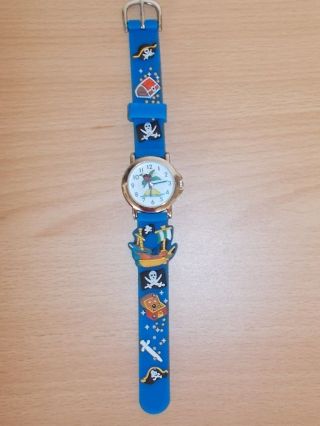 Armbanduhr Kinder,  Blau,  Piraten,  Jungen,  Pacific Time Bild