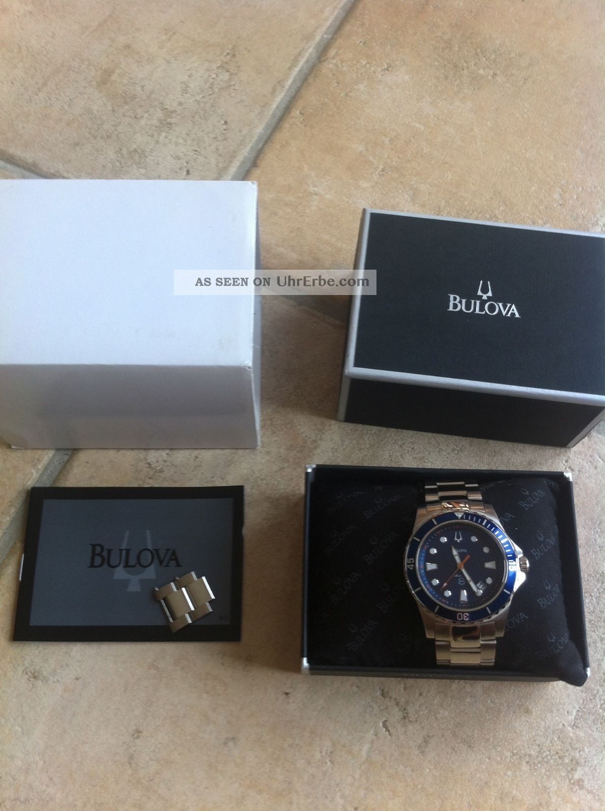 Hau Herrenarmbanduhr Bulova B3 Marine Star Silber (98b13) Armbanduhren Bild