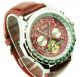 Jaragar Herrenuhr Model Mechanisch Leder Armband Uhr Selten Bordeaux Armbanduhren Bild 1