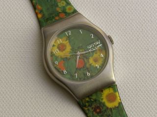 Künstleruhr Gustav Klimt Bauerngarten - Laks Watch - Ungetragen - Limitiert Bild