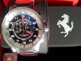 Scuderia Ferrari Gt - Uhr Granturismo Chrono Silber Ovp Uvp 659,  - Bild