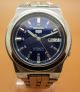 Seiko 5 Mechanische Automatik Uhr 7s26 - 01r0 Datum&taganzeige Blauer Ziffernblatt Armbanduhren Bild 3