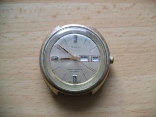 Defekte Alte Vintage Timex Automatic Herrenuhr Sammlung An Bastler Bild