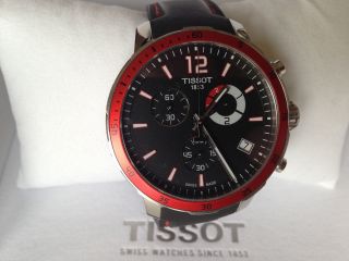 Tissot Quickster Football Edition Red Armbanduhr Rar Chronograph Luxus - Geschenk Bild