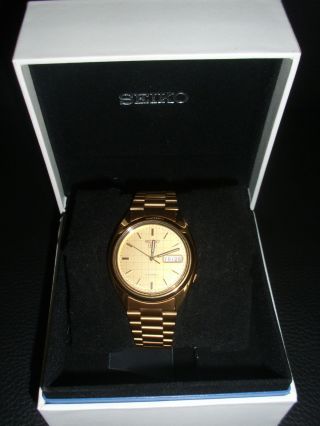 Seiko Automatic Armband Uhr Twenty - One Jewels Gold 7s26b Wie,  Ovp Bild