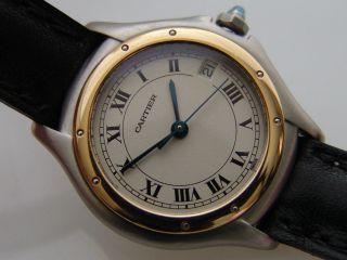 Cartier Panthere Cougar Uhr 26mm Stahl/gold Quarz Datumsanzeige Damen Bild