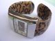 Modische Moderne Damenspangenuhr Chrom Dau Leopardenlook Armbanduhren Bild 1