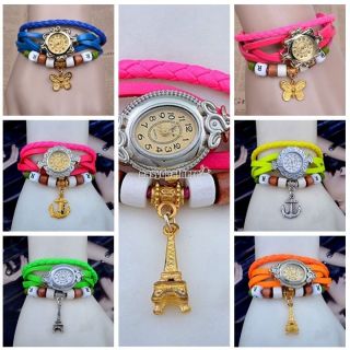 Armband Uhr Quarz Bewegungs Armbanduhr Mädchen - Frauen 12 Farben Fashion Nizza Bild
