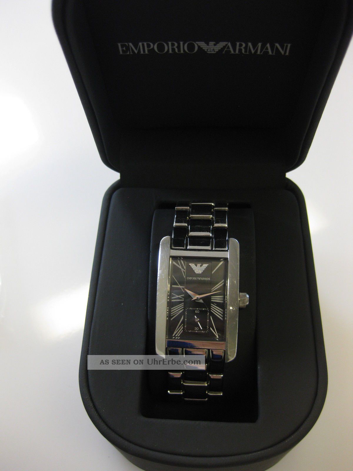 Emporio Armani Damen Armband Uhr Ar0157 - Silber /schwarz - Mit Box Und