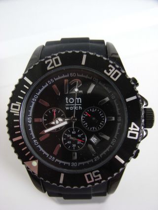 Tomwatch Chrono 48 Wa 0096 Schwarz Armbanduhr Gl.  Produktion Wie Kyboe Uvp 119€ Bild