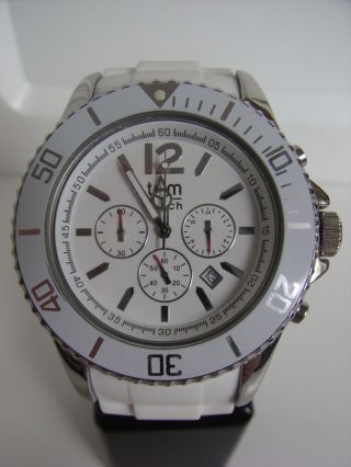 Tomwatch Chrono 48 Wa 0098 Weiß Armbanduhr Gl.  Produktion Wie Kyboe Uvp 119€ Bild