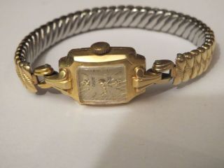 Antik Vintage Damenuhr Condor 585 Gold Handaufzug Mechanisch Läuft Gut Weihnacht Bild