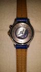 Gebrauchte Seiko - Damenuhr Kinetic Sq50 Mit Echtem Lederarmband In Royalblau Armbanduhren Bild 2
