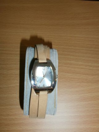 Tcm Tchibo Damen Armbanduhr 24 Cm,  Lederarmband Wickeloptik,  Top Bild