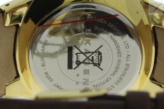 Skagen Denmark 433xlgl1 Slim Herren Uhr Uhren Pvd Vergoldet Leder Braun Multif. Bild