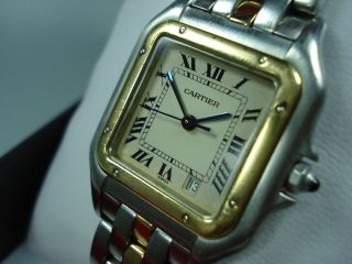 Cartier Panthere Armbanduhr Stahl/gold Medium Bild
