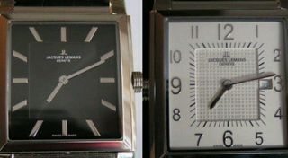 Jacques Lemans Geneve Dual G206 / 2 Uhren In Einem Bild