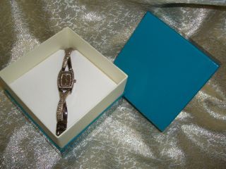 Dkny Donna Karan Damenuhr Braun Kupfer Bronze Strass Zirkonia Armbanduhr Bild