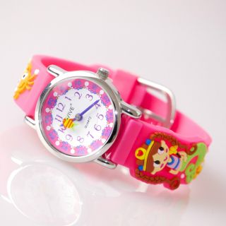 Kinder Mädchen Vive Lernuhr Armband Uhr Silikon Watch Analog Pink 25 Bild