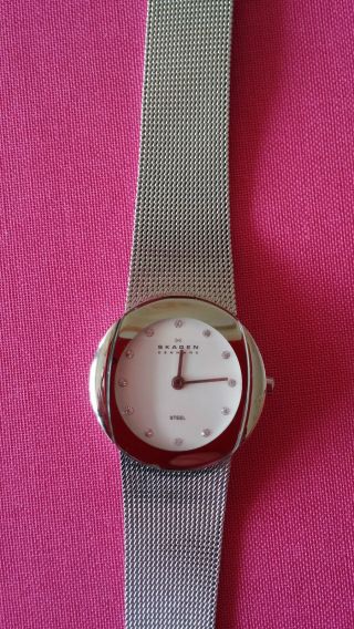 Skagen Edelstahl - Armbanduhr Mit Swarovski - Kristallen Bild