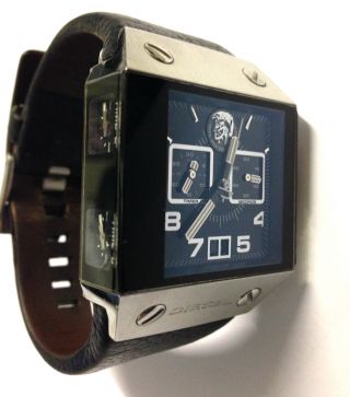 Disel Herrenuhr Mit Lederarmband Dz 9021 Bild