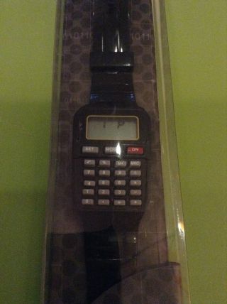 Digitale Uhr Mit Taschenrechner Armbanduhr Retro Schwarz 80er Jahre Ovp Bild