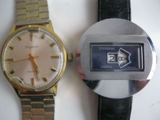 2 X Defekte Herren Armbanduhr Dugena Bild