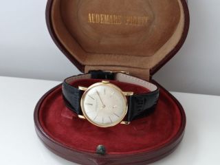 Vintage Audemars Piguet Geneve Herren Uhr 18k 0,  750 Gold V.  1950 Mit Box Bild