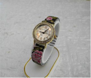 Traumhafte Damen Uhr - Pretty Rose - Flexi Uhrband - Mit Steinen Besetzt - Top Bild