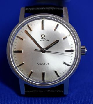 Omega Geneve Kaliber 601 Handaufzug Armbanduhr Uhr Swiss Made Bild